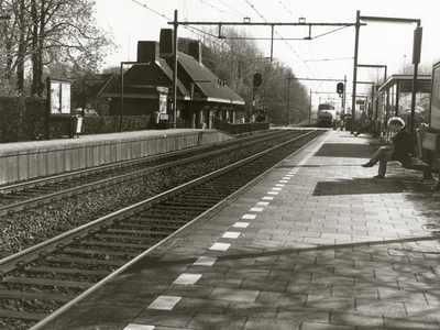 94680 Gezicht op het N.S.-station Vleuten (Stationsstraat 53) te Vleuten (gemeente Vleuten-De Meern) uit het westen; ...
